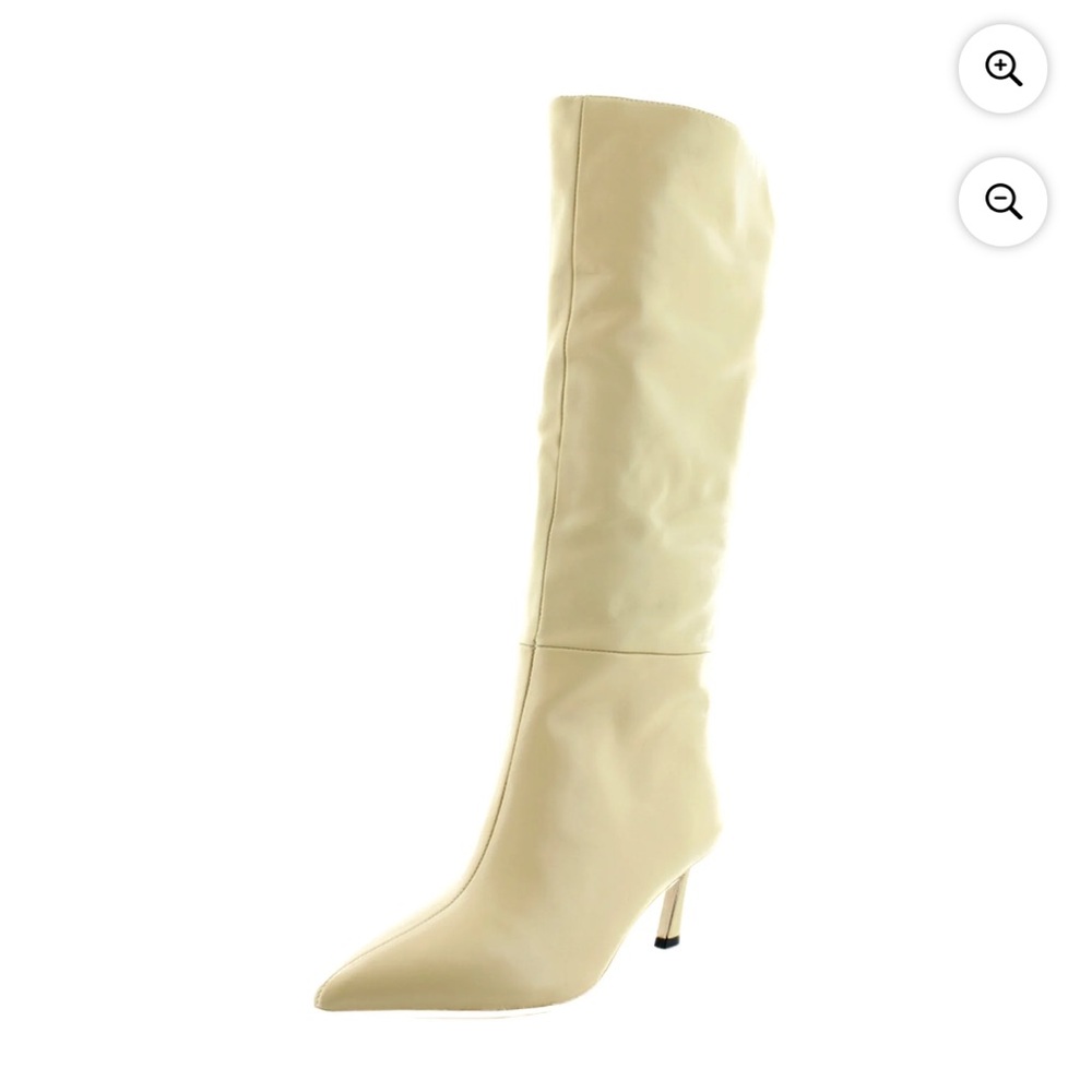Steve Madden Lavan Knee High Boots Cream Size 11
